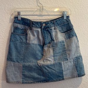 Mixed/Patched Denim Skirt from Forever 21